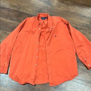 Ralph Lauren Vintage Men's Orange Shirt